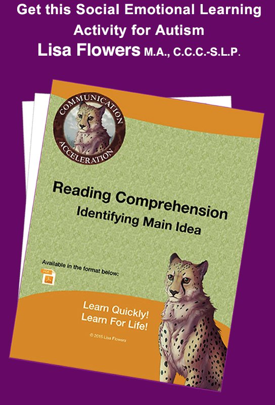 Reading comprehension worksheet Identifying Main Idea by Speech Language Pathologist Lisa Flowers