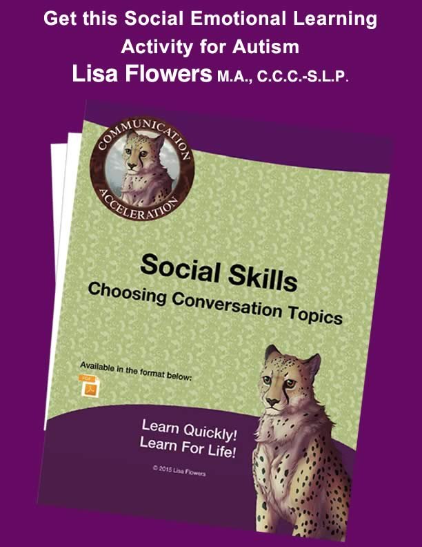Social Skills Worksheet Choosing Conversation Topics by Speech Language Pathologist Lisa Flowers