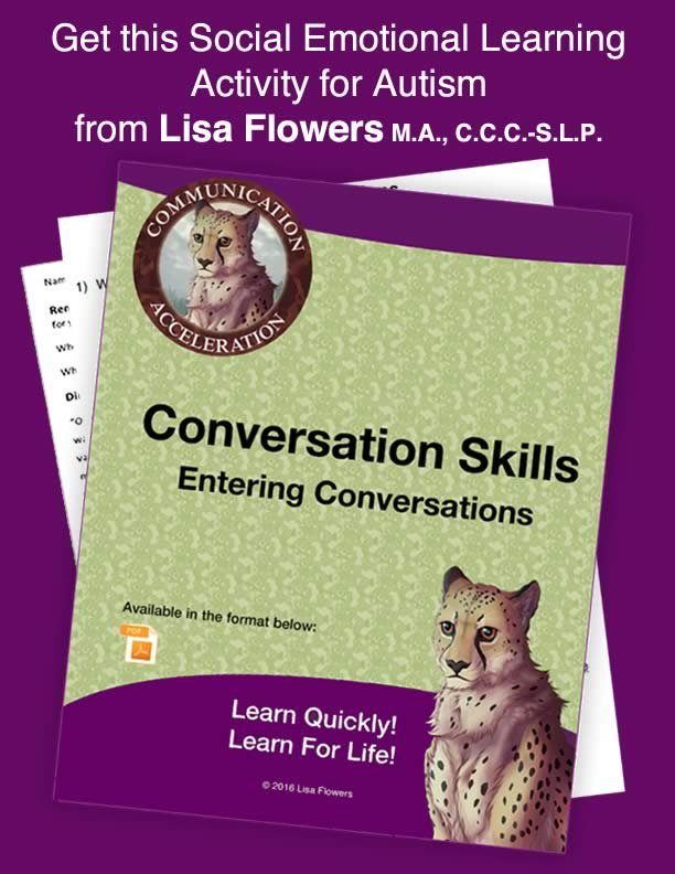 Social Skills Worksheet Conversation Worksheets for Autism by Speech Language Pathologist Lisa Flowers