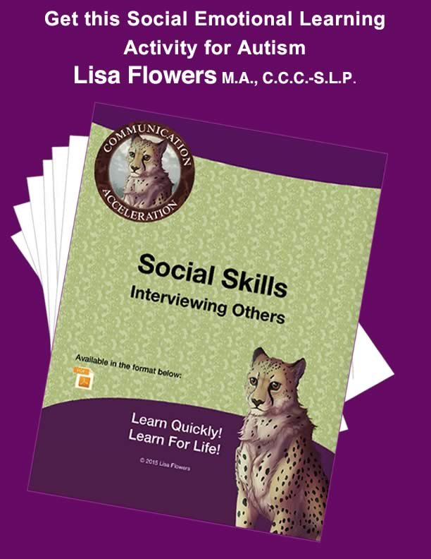 Social Skills Worksheet Interviewing Others by Speech Language Pathologist Lisa Flowers